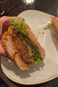 half a gluten free buger