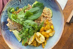 gluten free pad thai plate